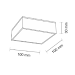 Outlet Plafon Tottori IL - Czarny (100x100 mm) 3000K - obrazek 2