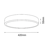 Plafon Nomi - Czarny (420 mm) 3000K - obrazek 2