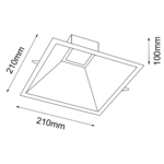 Outlet Lampa wpuszczana Ube IL - Biały 3000K - obrazek 2