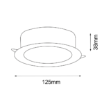 Lampa wpuszczana IP44 Tottori IL - Czarny (130 mm) 4000K - obrazek 2