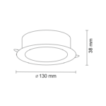Outlet Lampa wpuszczana Tottori IL - Czarny (130 mm) 4000K - obrazek 2