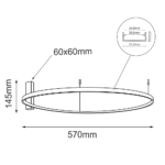 Outlet Plafon Agari - Biały (570 mm) 4000K - obrazek 2