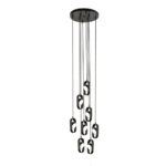 Lampa wisząca Furoku 8 Pł. - Czarny (2000 mm) 3000K