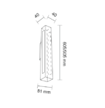 Outlet Kinkiet dwustronny IP44 Otaru - Czarny (905mm) 4000K - obrazek 2