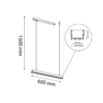 Outlet Lampa wisząca Hiate Line - Czarny (600 mm) 3000K - obrazek 2