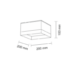 Outlet Plafon Tosa - Czarny (200x200 mm) - obrazek 2