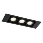Outlet Lampa wpuszczana Potrójna Ebino - Czarny