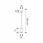 Outlet Lampa wisząca Dakata 1 Pł. - Biały (550 mm) - obrazek 2