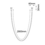 Lampa wisząca podtynkowa Hebi - Czarna (286 cm) 4000K - obrazek 3