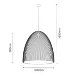 Lampa wisząca Gandra- Czekoladowa (60x60 cm) - obrazek 2