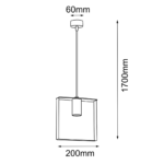 Lampa wisząca ORTIGA 4 Biała - (200 mm) - obrazek 3