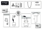 Lampa wisząca podtynkowa Hebi – Czarna (286 cm) 3000K - obrazek 4