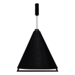Lampa wisząca PONTE 670 - CZARNA - CZARNY abażur - 3000K