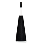 Lampa wisząca PONTE 420 - CZARNA - CZARNY abażur - 3000K