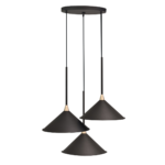 Lampa wisząca Merto 3 - stal lakierowana - CZARNA struktura