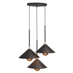 Lampa wisząca Merto 3 - stal lakierowana - CZARNA struktura - obrazek 2