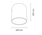 Outlet Plafon Zama - Szary (220 mm) - obrazek 2