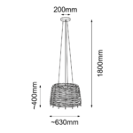 Lampa wisząca SUAMI O/CZARNA - obrazek 4