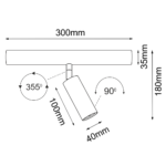 System modułowy MAFRA/ czarny- lampa 1 - obrazek 3