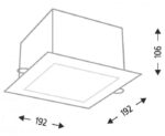 Outlet Plafon IP 44 Machida - Czarny (192 x 192mm) - obrazek 2