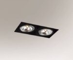 Outlet Lampa wpuszczana Podwójna Komoro H - Czarny