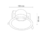 Outlet Lampa wpuszczana Kami - Czarny (183 mm) - obrazek 2