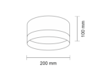 Outlet Plafon Tosa - Czarny 3000K - obrazek 2