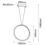 Lampa wisząca IKUNA/ LED/ KOŁO/4000K - obrazek 3