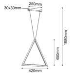 Lampa wisząca IKUNA/ LED/ TRÓJKĄT /4000K - obrazek 3