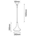Lampa wisząca MAHAKA 1/ beżowa/Pleciona - obrazek 3
