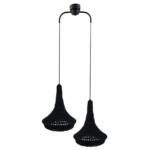 Lampa wisząca MAHAKA 2/ czarna/Pleciona