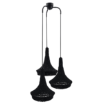 Lampa wisząca MAHAKA 3/ czarna/Pleciona