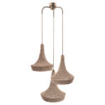 Lampa wisząca MAHAKA 3/ beżowa/Pleciona