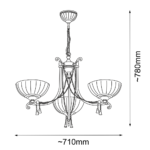 Lampa wisząca Granada 3 Pł. - Patyna - obrazek 2