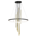 Lampa wisząca Luna - ring zewnętrzny - Złoty
