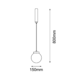 Lampa wisząca iO 1 mini/ Czarna - obrazek 3