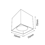 Plafon CAGE out mini 0 -1 - Czarny - obrazek 2
