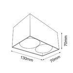 Plafon CAGE out mini 0 -2 - Czarny - obrazek 2