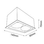 Plafon CAGE out mini 1-2 - Czarny - obrazek 2