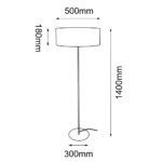 Lampa podłogowa LAMEGO F szeroka - Biała - obrazek 3