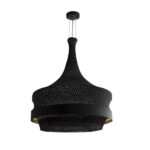Lampa wisząca DOTA O/ Czarna / Pleciona / 3000K