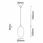 Lampa wisząca TANPO I Z- czarny - obrazek 3