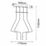 Lampa wisząca no. Vi 4 - Czarny - obrazek 3