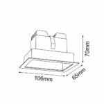 Lampa wpuszczana A - GLARE in 2 - Czarny - 4000K - obrazek 2