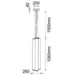 Lampa wisząca potrójna MEREZI - mosiądz patyna mat 3000K - obrazek 3