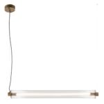 Lampa wisząca pojedyncza pozioma MEREZI - mosiądz patyna mat 3000K