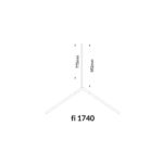 Lampa wisząca średnica 174cm TRIKAL Z2 - Mosiądz 3000K - obrazek 8