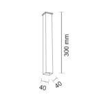 Outlet Plafon IP44 Doha - Czarny (300 mm) - obrazek 2