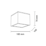 Outlet Plafon IP 44 Suwa - Szary (100x100 mm) - obrazek 2