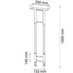 Lampa wisząca podwójna alha S - Czarny (1000 mm) 4000K - obrazek 3